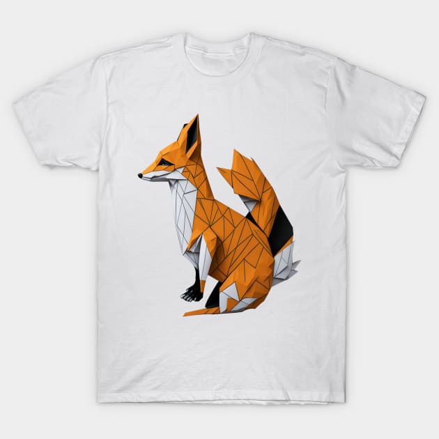 Tangram Fox T-Shirt by Can'tFindGoodName